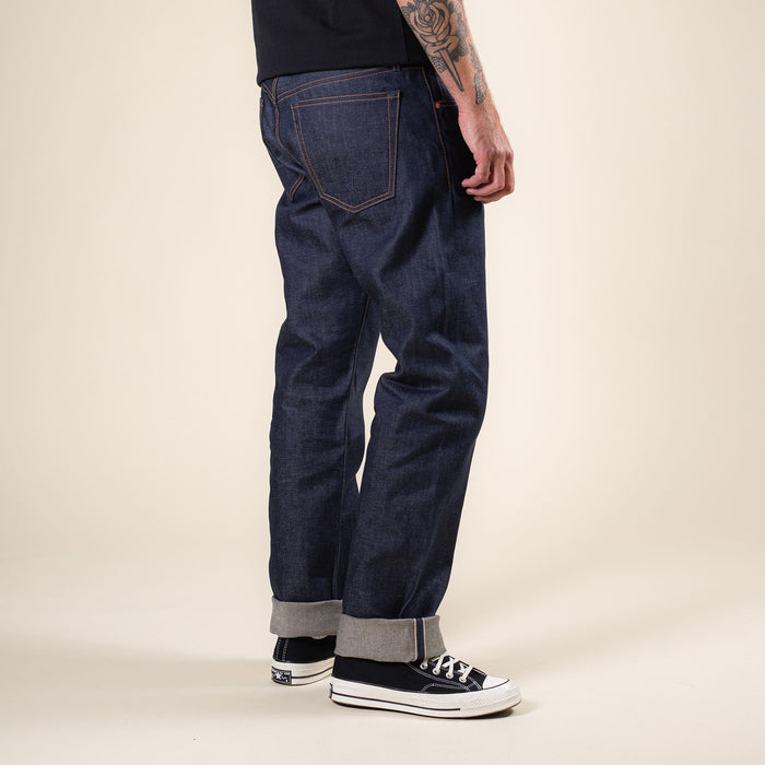B-07 RELAXED STRAIGHT 14 oz. aged indigo selvedge