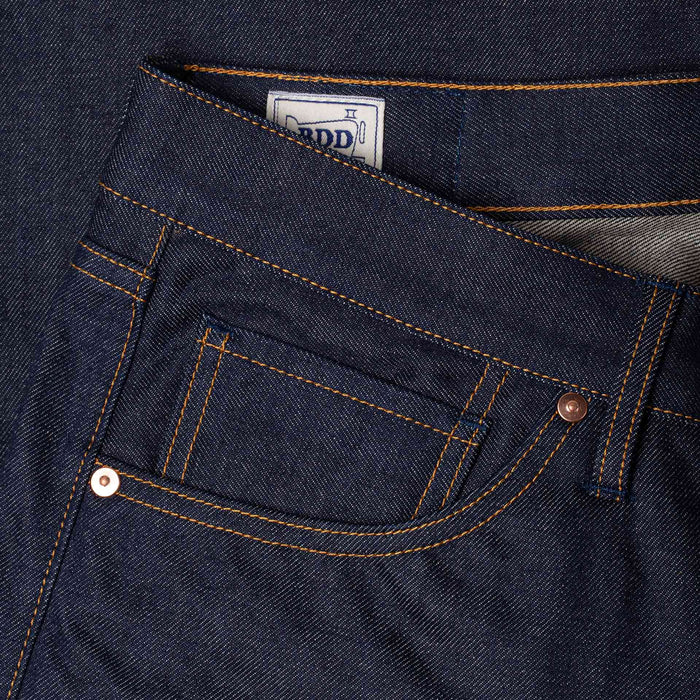 B-07 RELAXED STRAIGHT 14 oz. aged indigo selvedge