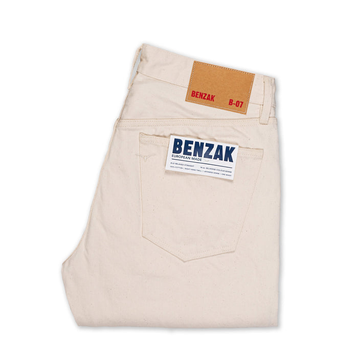 B-07 RELAXED STRAIGHT 14 oz. selvedge colour denim / ecru