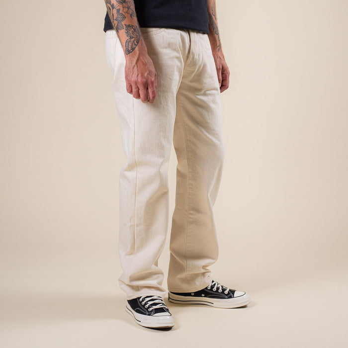 B-07 RELAXED STRAIGHT 14 oz. selvedge colour denim / ecru