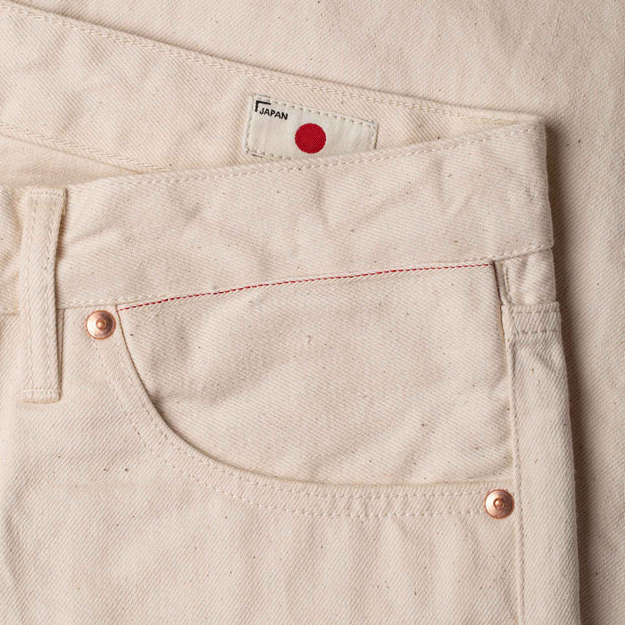 B-07 RELAXED STRAIGHT 14 oz. selvedge colour denim / ecru