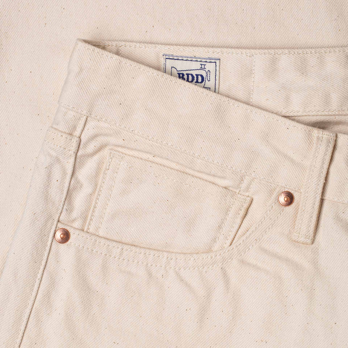 B-07 RELAXED STRAIGHT 14 oz. selvedge colour denim / ecru