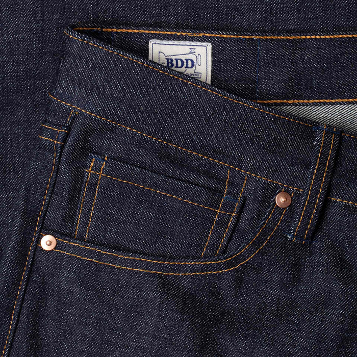 B-07 RELAXED STRAIGHT 18 oz. dark indigo selvedge
