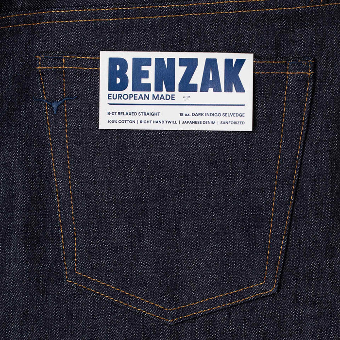 B-07 RELAXED STRAIGHT 18 oz. dark indigo selvedge