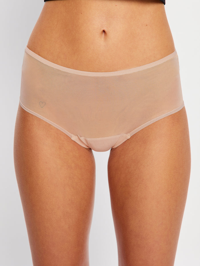 Barely There Hi Waist Brief Moisture Wicking Porcelean
