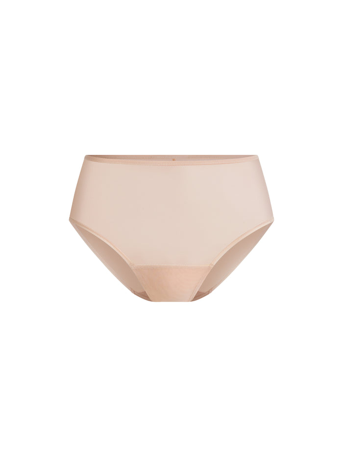Barely There Hi Waist Brief Moisture Wicking Porcelean