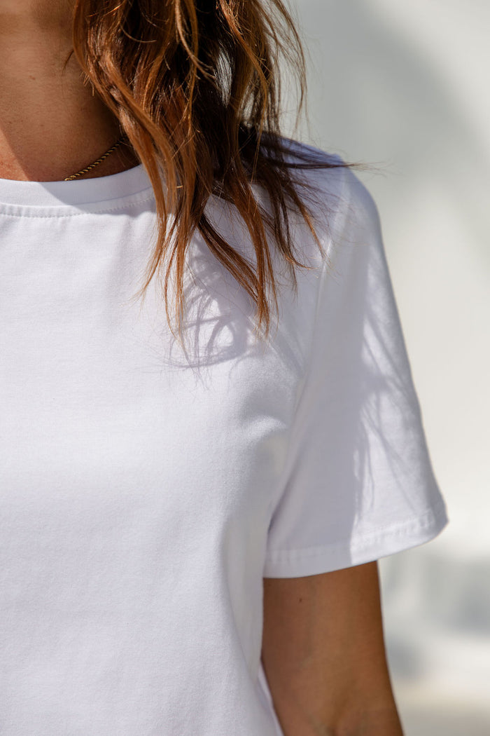Baylee Basic Tee - White - The Self Styler