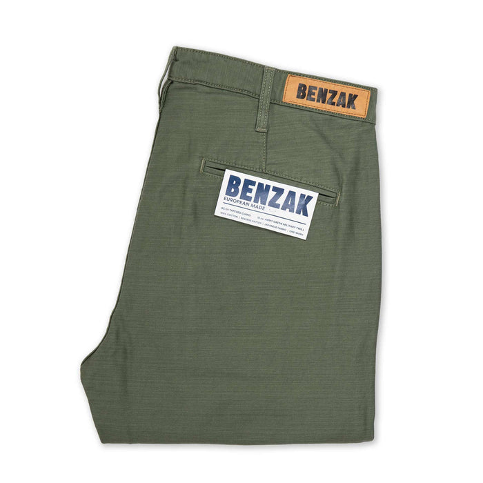 BC-01 TAPERED CHINO 10 oz. army green military twill