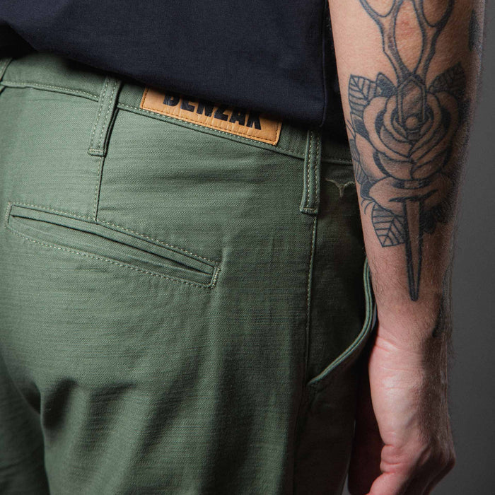 BC-01 TAPERED CHINO 10 oz. army green military twill