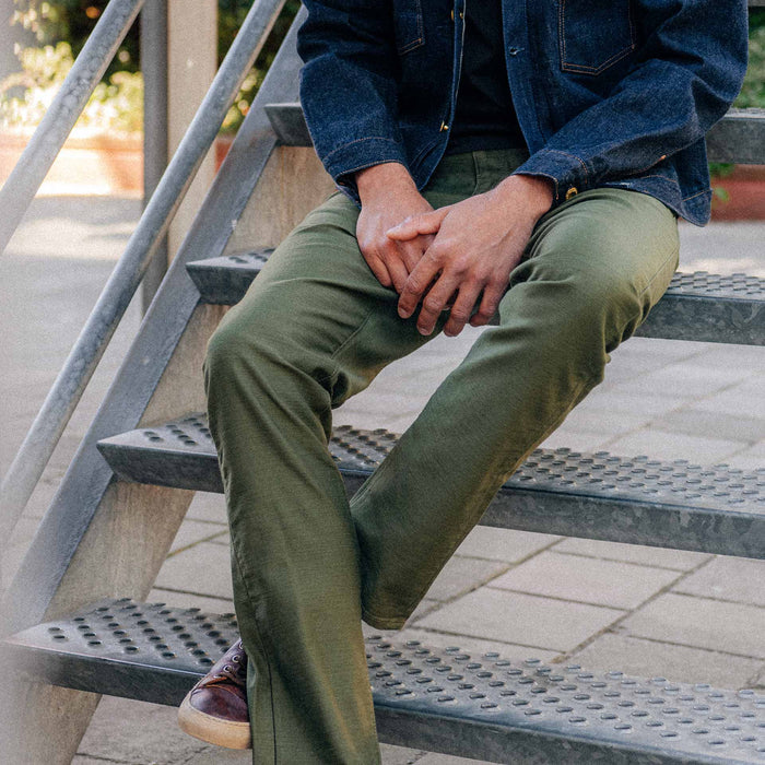 BC-01 TAPERED CHINO 10 oz. olive drab military twill