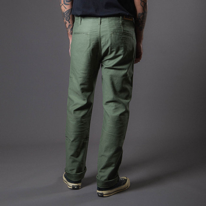 BC-03 STRAIGHT CHINO 10 oz. army green military twill