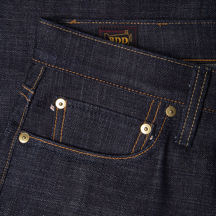 men's tapered fit japanese selvedge denim jeans | indigo | made in japan | benzak BDD-711 heavy slub 16 oz. RHT | coin pocket