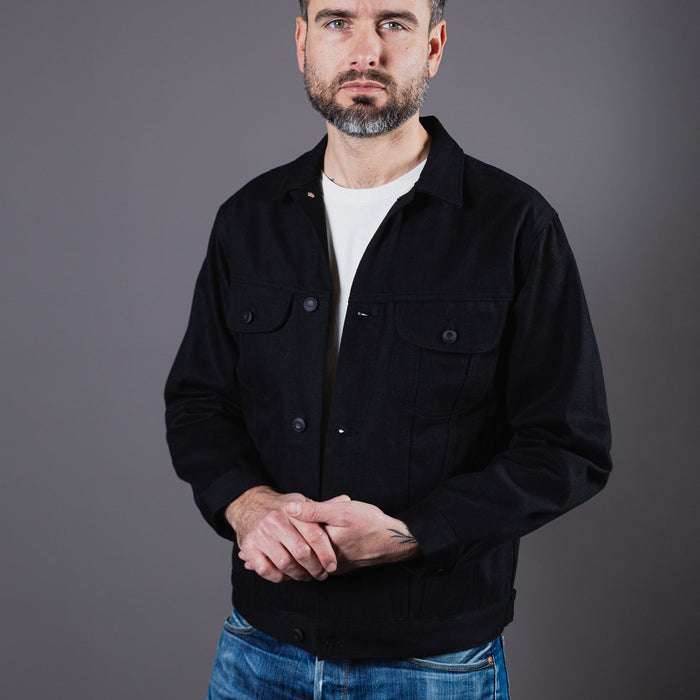 BDJ-05 TRUCKER JACKET 13 oz. black slub selvedge