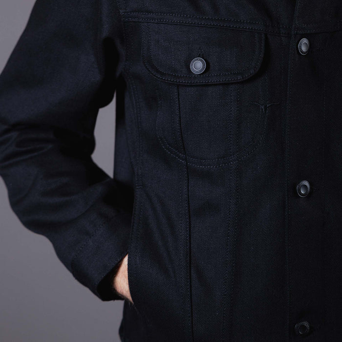 BDJ-05 TRUCKER JACKET 13 oz. black slub selvedge