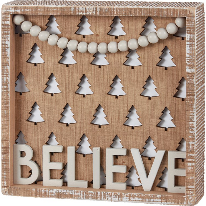 Believe Beaded Sign