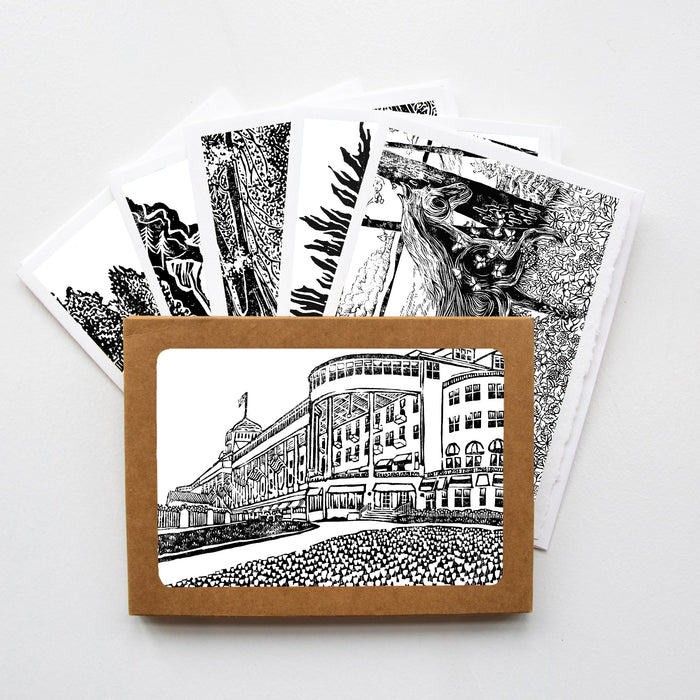 A casually elegant set of cards featuring Mackinac Island art by Natalia Wohletz.