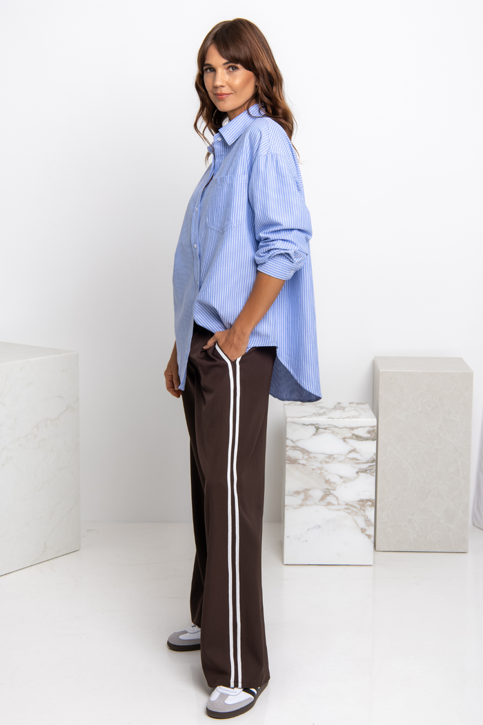 Bentley Relaxed-Fit Shirt - Blue Stripe