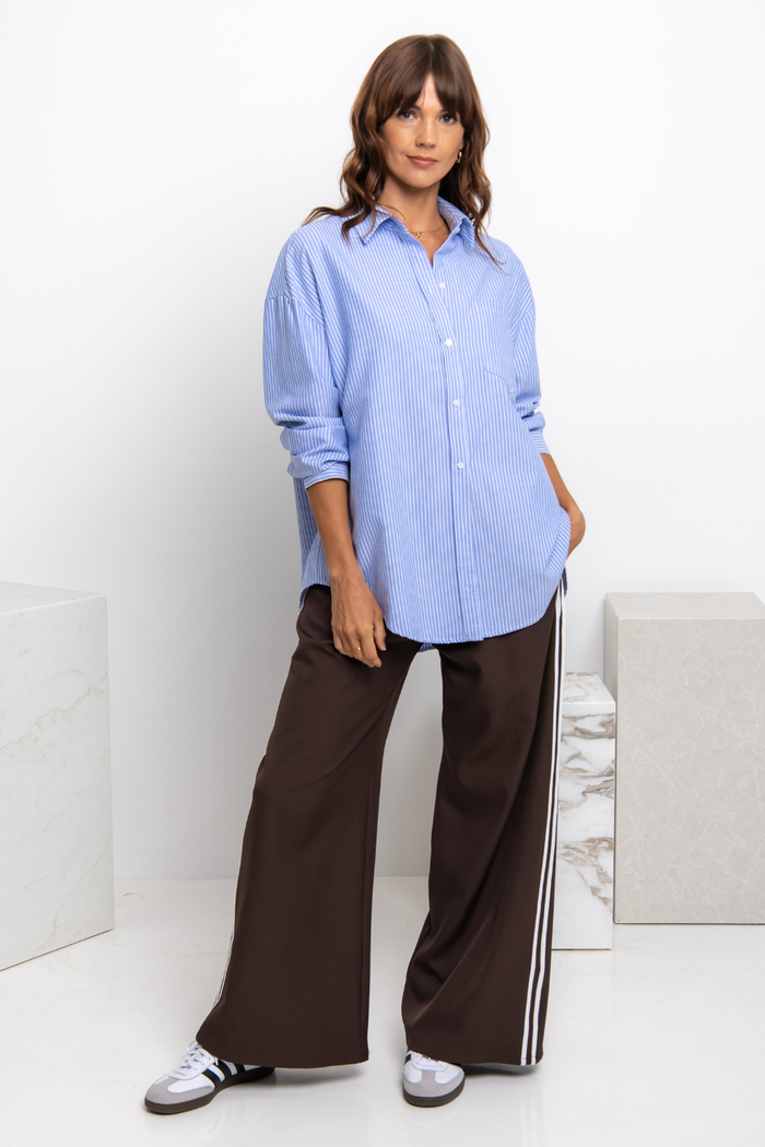 Bentley Relaxed-Fit Shirt - Blue Stripe