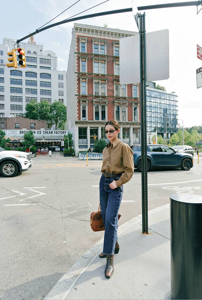 Petite Studio's Bentley Straight Cropped Jeans in Dark Indigo