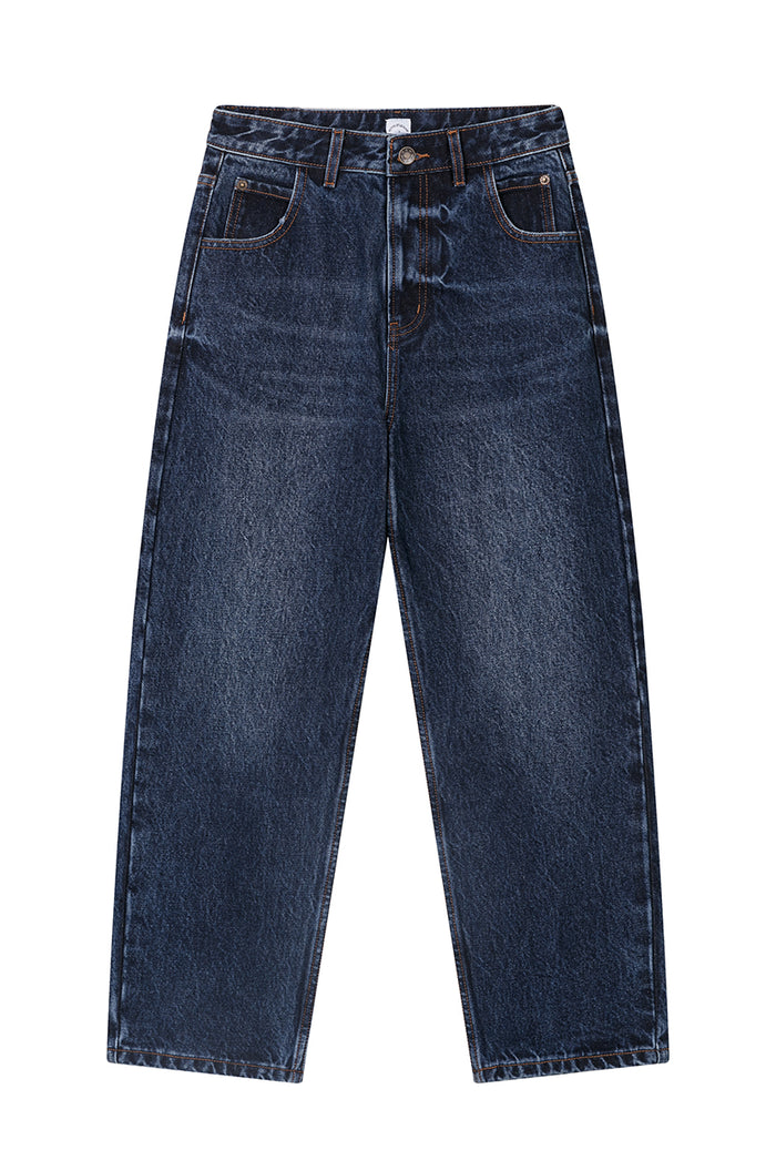 Petite Studio's Bentley Straight Cropped Jeans in Dark Indigo