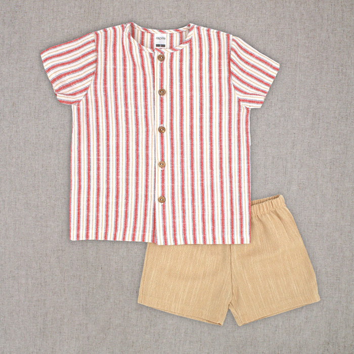 Bermuda Set 'Rayas Camel'