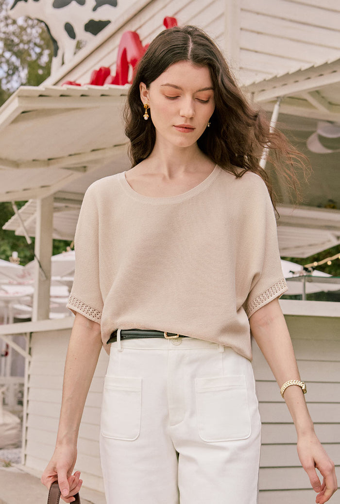 Petite Studio's Billy Denim Wide-Leg Pants in White