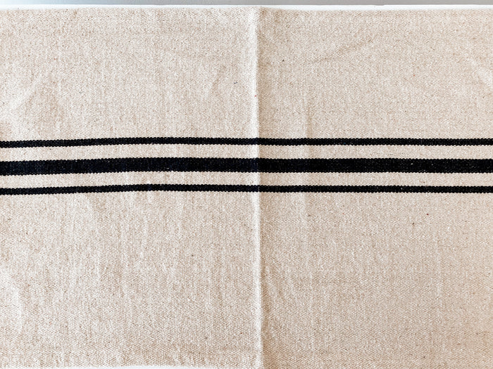Black Ticking Stripe Runner