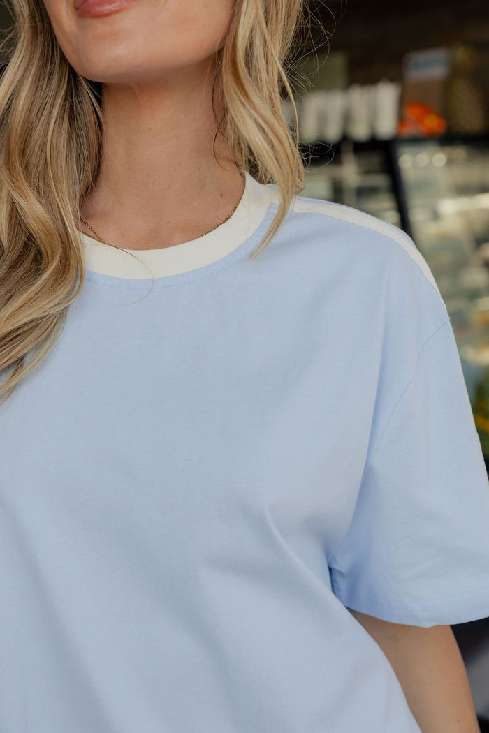 Blair Cotton Stripe Tee - Blue and Butter