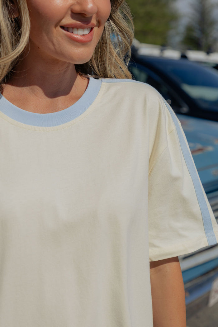 Blair Cotton Stripe Tee - Butter and Blue