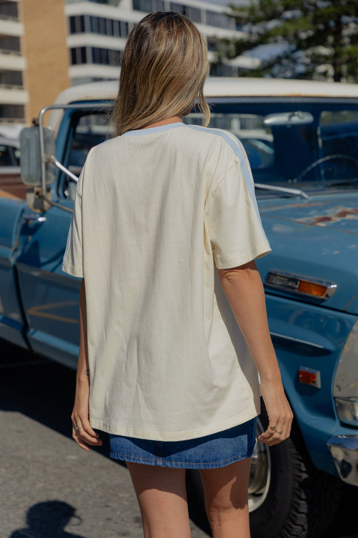 Blair Cotton Stripe Tee - Butter and Blue