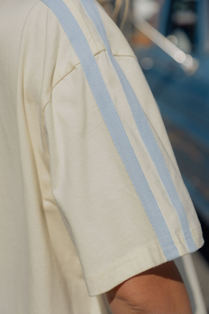 Blair Cotton Stripe Tee - Butter and Blue