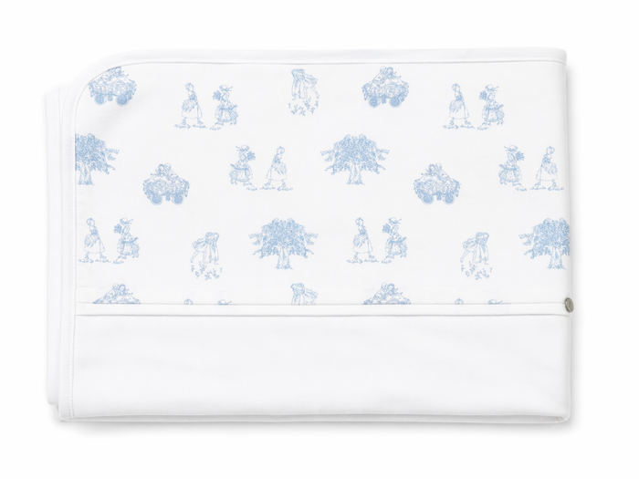 Blanket 'Toile de Jouy Blue'