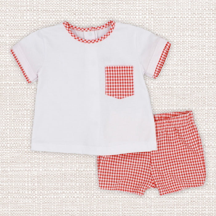 Bloomer Set 'Checkered Fun' Red