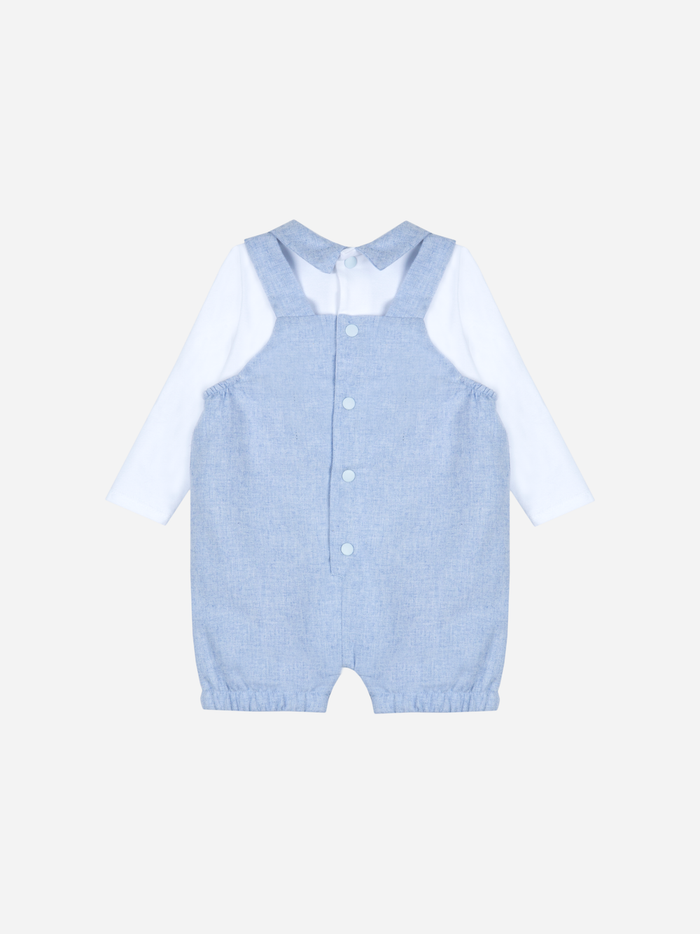 Blue and White Romper
