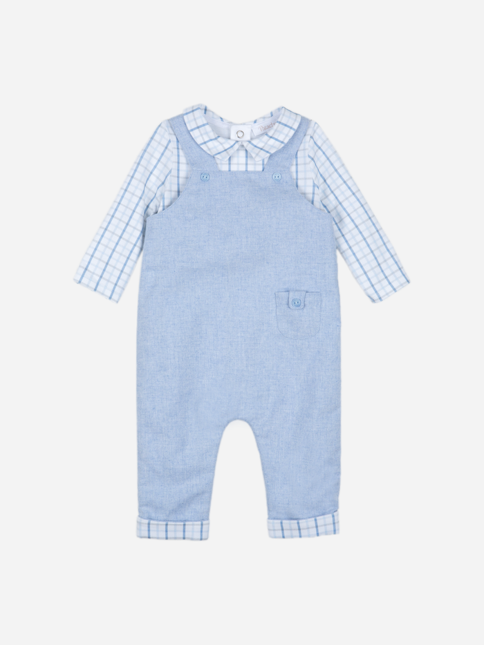 Blue Jersey Flannel Romper