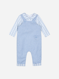 Blue Jersey Flannel Romper