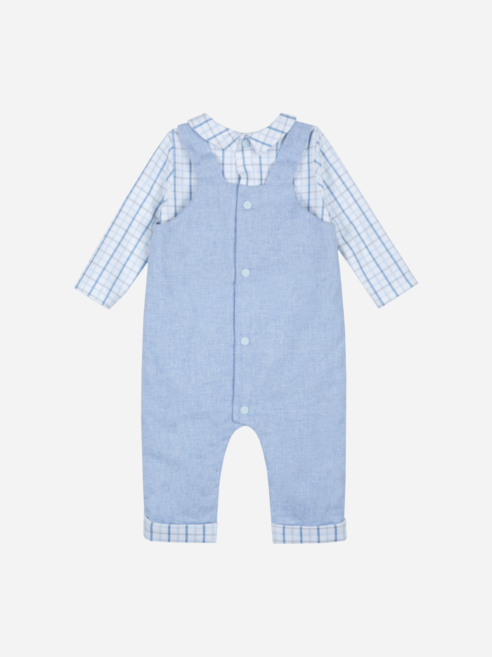 Blue Jersey Flannel Romper