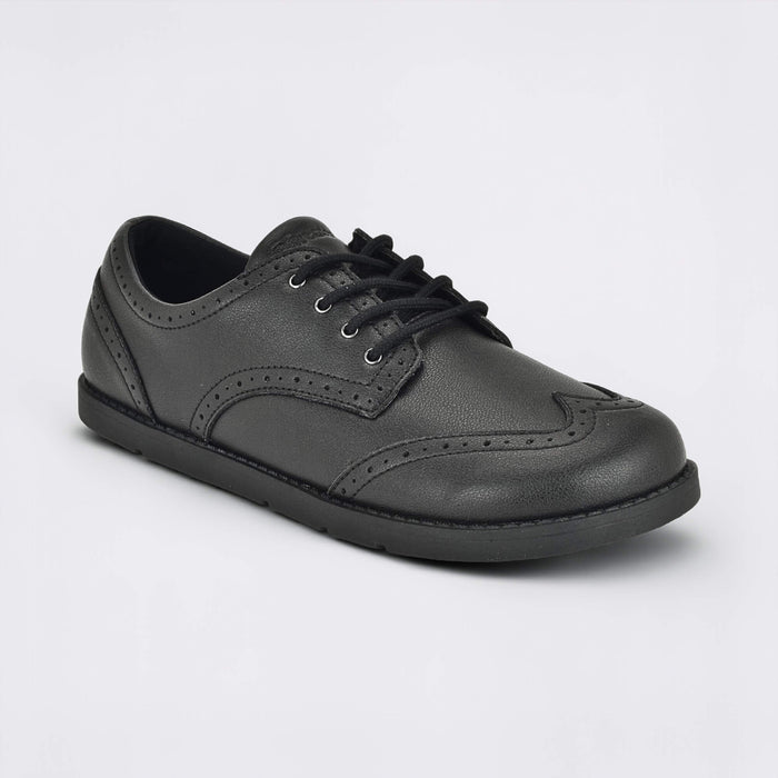 Girls Black Barefoot School Shoe - main feature photo