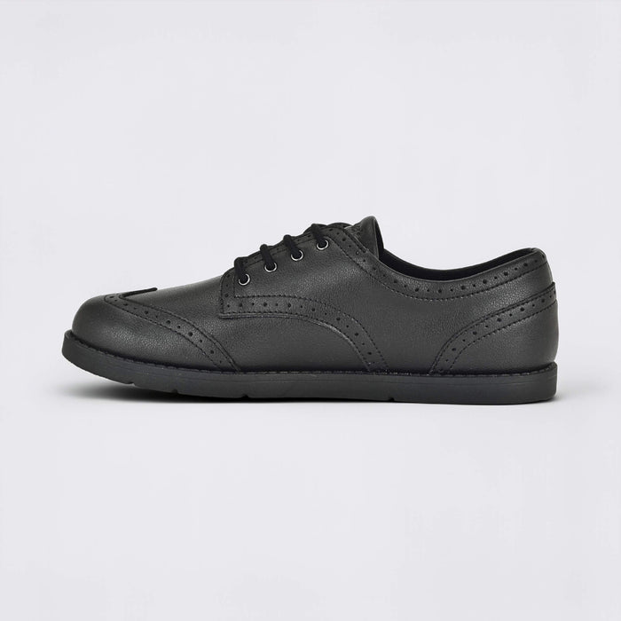 Girls Black Barefoot School Shoe - inside