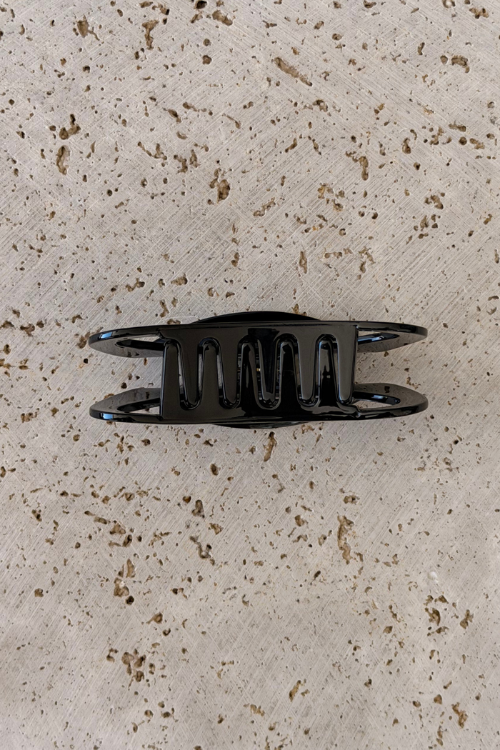 Bonnie Acetate Hair Claw Clip - Black - The Self Styler