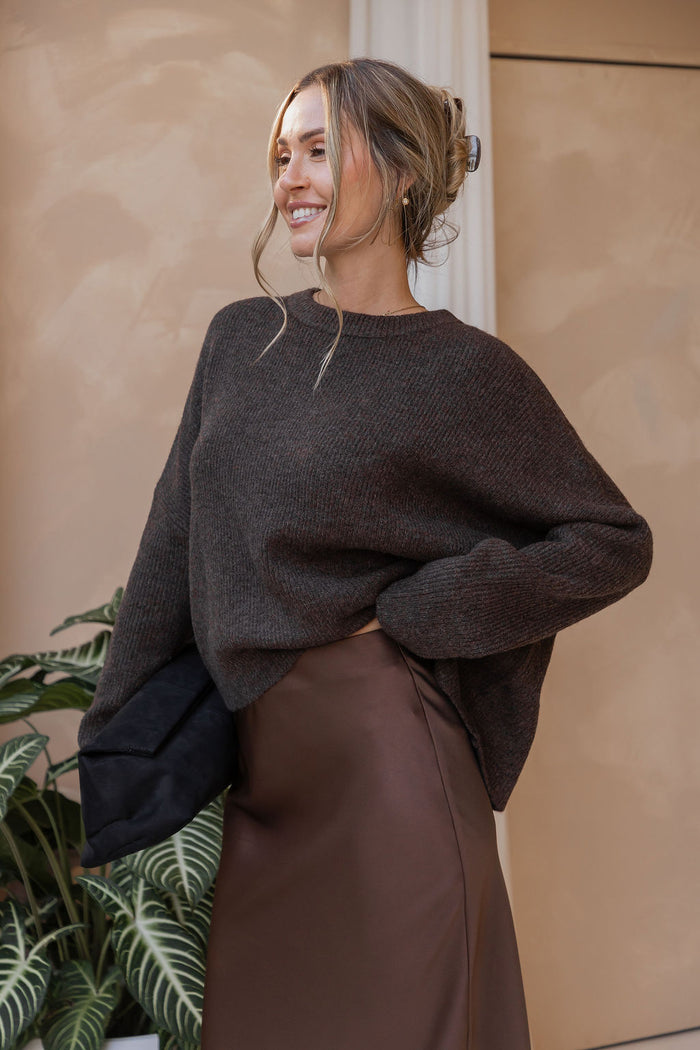 Bonnie Knit Jumper - Chocolate
