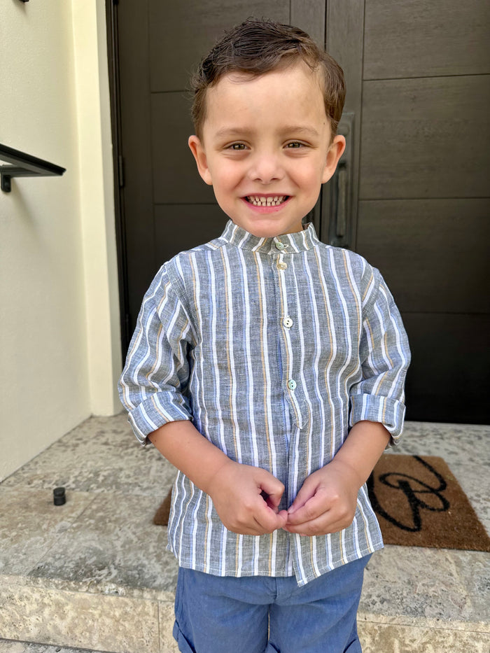Boy Set Brown Linen