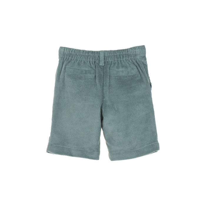 Green shorts on a white background