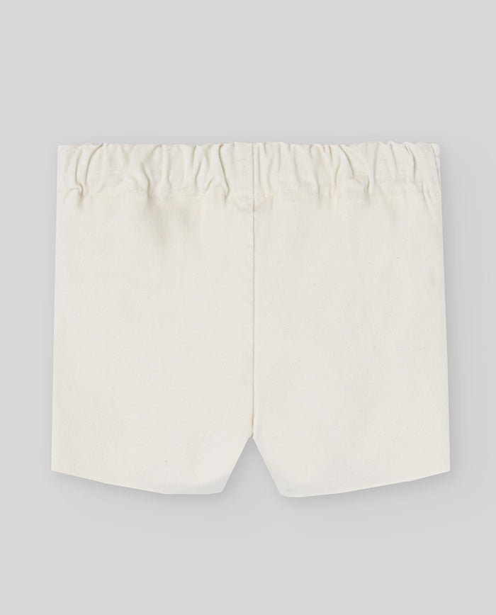 White shorts on a light gray background