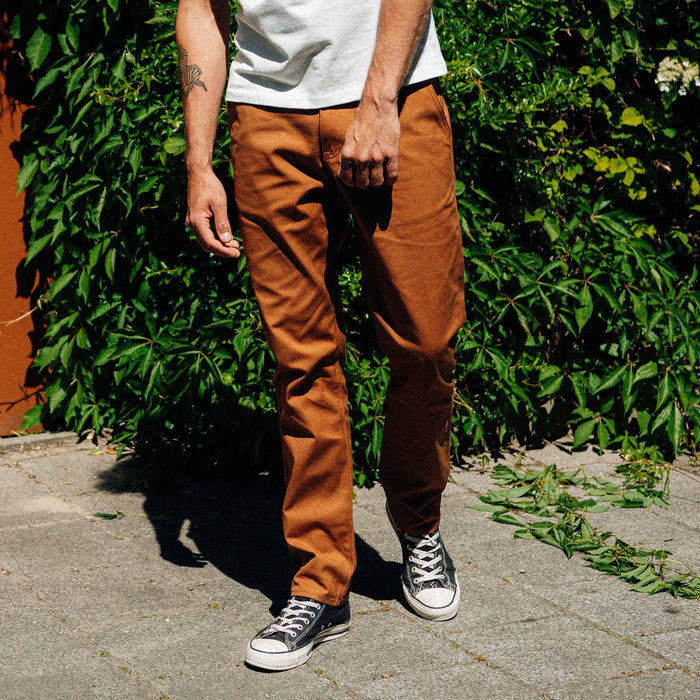 BP-06 SCOUT PANTS 9 oz. brown selvedge duck canvas