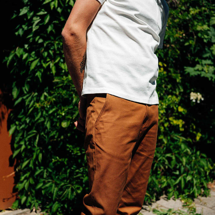 BP-06 SCOUT PANTS 9 oz. brown selvedge duck canvas