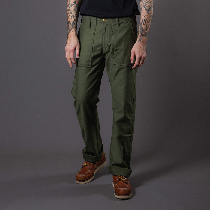 BP-07 LOOSE FATIGUE PANTS 10 oz. olive drab military twill