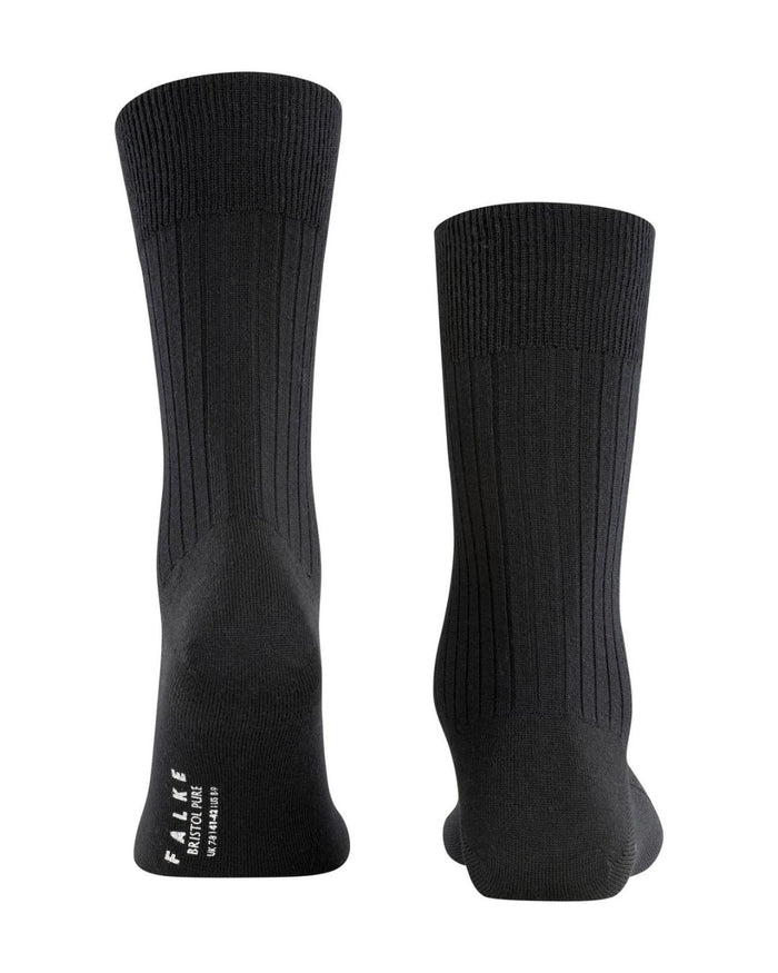 BRISTOL CALF LENGTH BLACK SOCKS