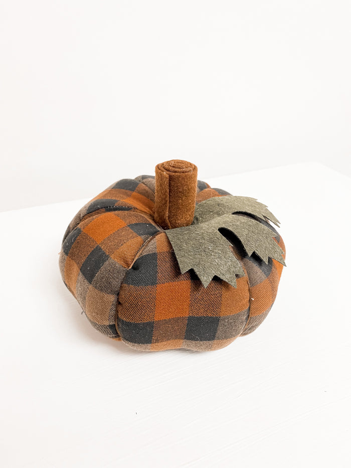 Brown Check Pumpkin