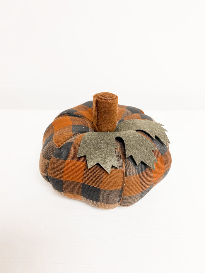 Brown Check Pumpkin
